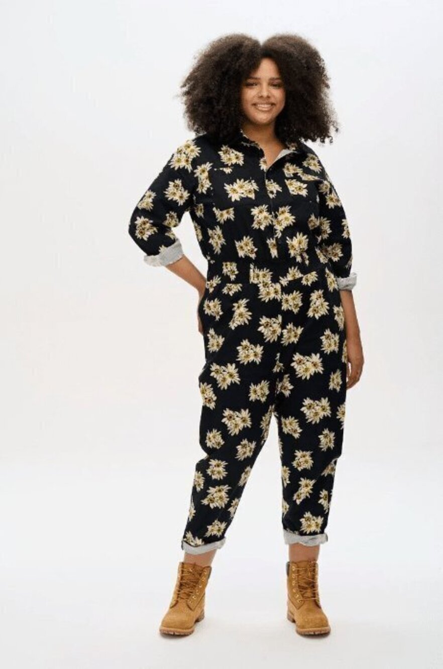 NWT Lucy & Yak Eddie Boilersuit in Lazy Daisy S Retro Boho Floral Sustainable